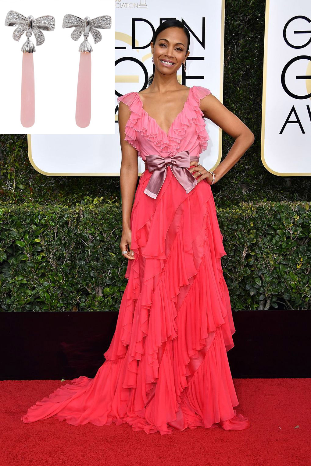 9 - Zoe Saldana in Gucci